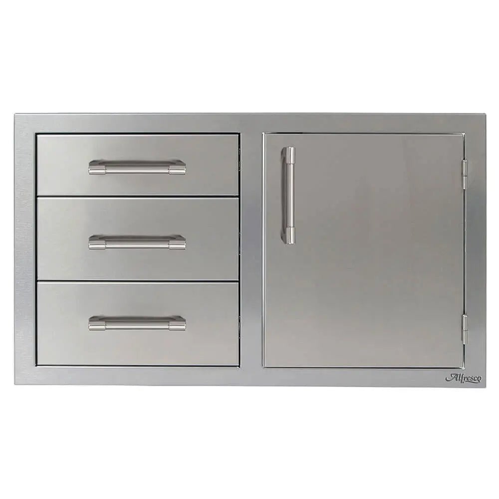 Alfresco 32" Single Door, Triple Drawer Combo Cabinets & Storage Right Hinge 12024468