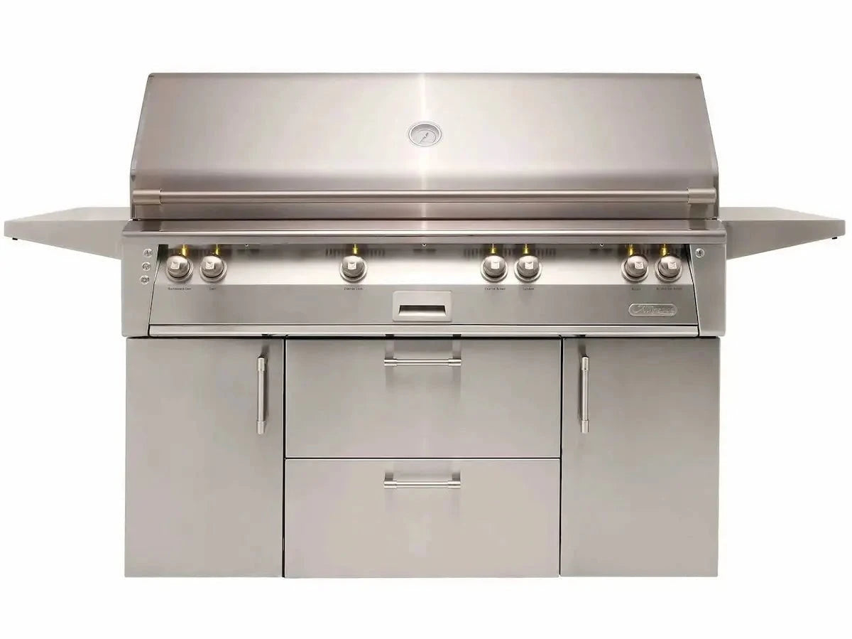 Alfresco ALXE 56" Gas BBQ Grill on Cart Outdoor Grills Natural Gas / Deluxe Cart 12024531