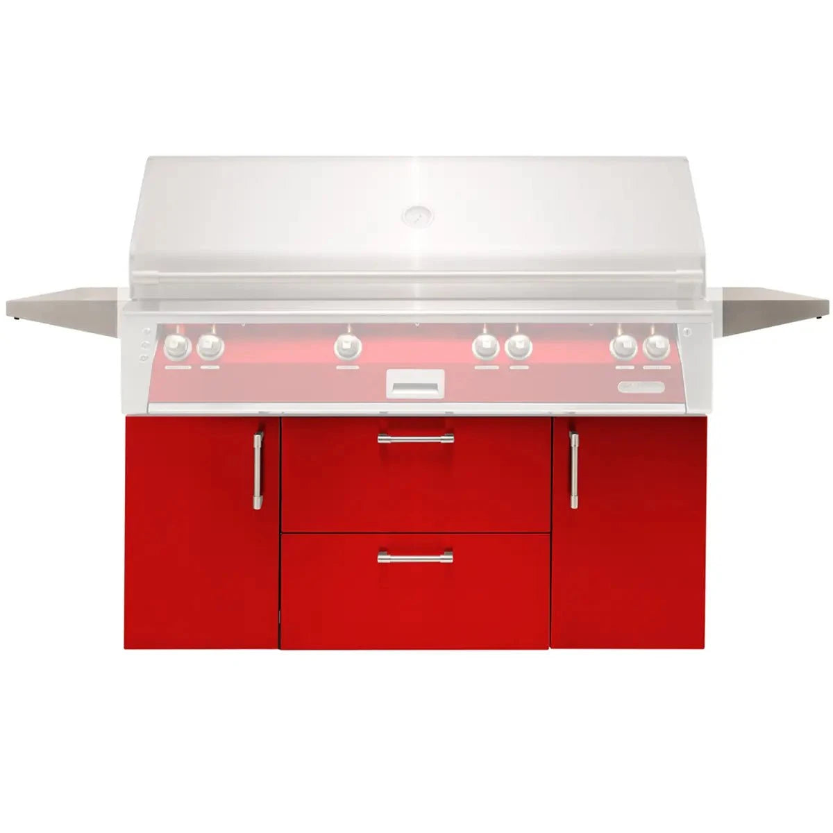 Alfresco Grills Standard Stainless Steel Gas Grill Carts Outdoor Grill Carts 56" / Carmine Red 12046468