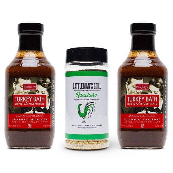All Things BBQ Traditional Spatchcock Thanksgiving Turkey Kit Seasonings & Spices