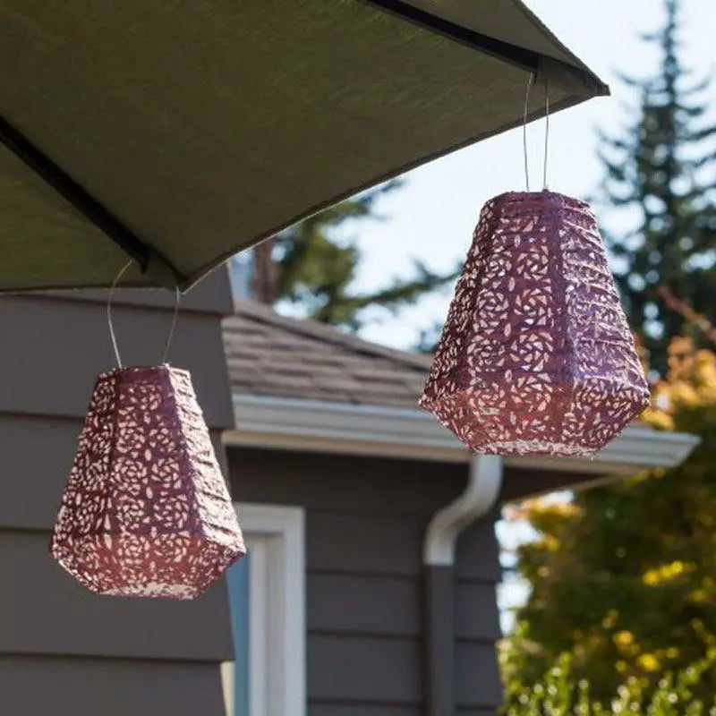 Allsop Soji Stella Prism Solar Lantern in Metallic Orchid Lighting 12039671