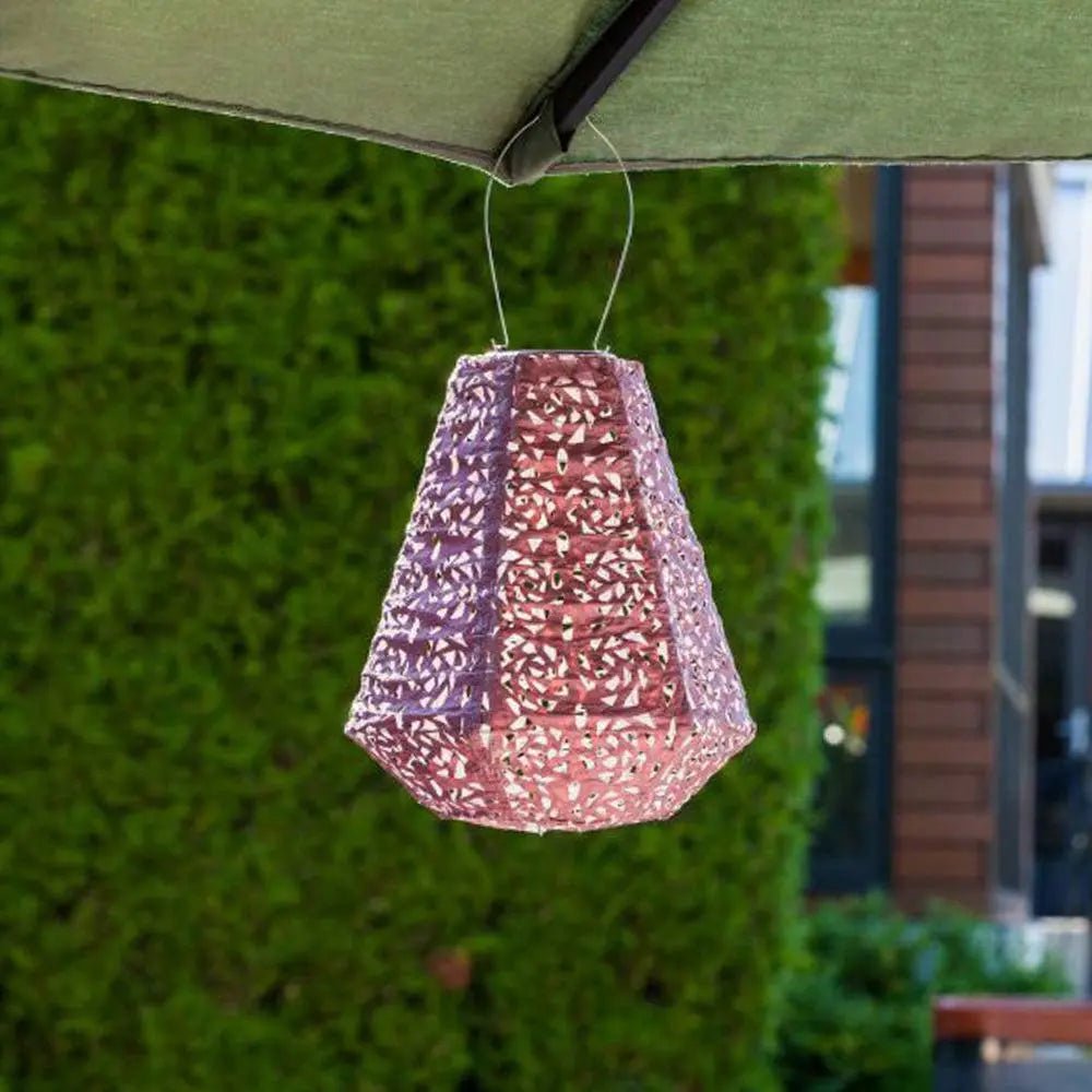 Allsop Soji Stella Prism Solar Lantern in Metallic Orchid Lighting 12039671