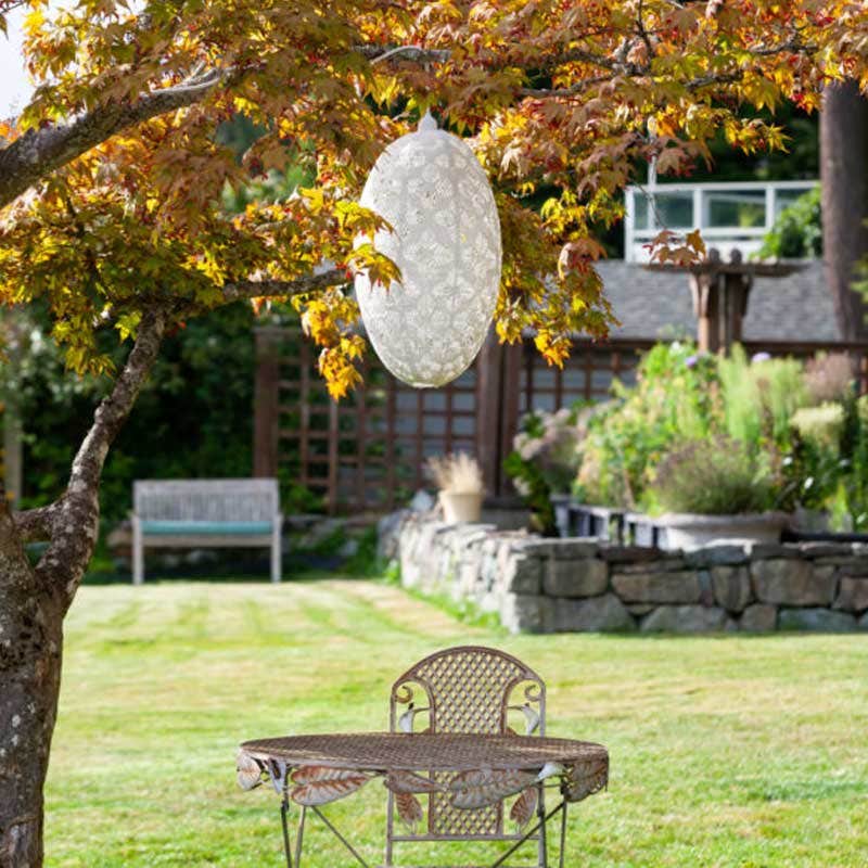 Allsop Stella Nova Geo Palm Pod Outdoor Light in White Lighting 12039668