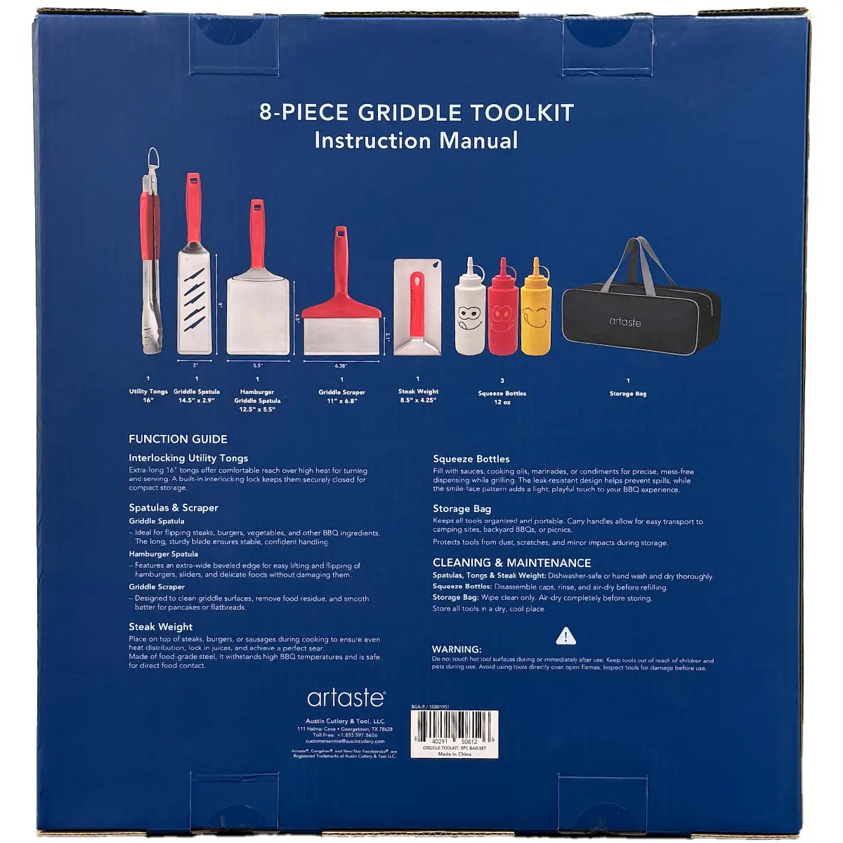 Artaste Griddle Toolkit 8-piece Bag Set Kitchen Tools & Utensils 12049992