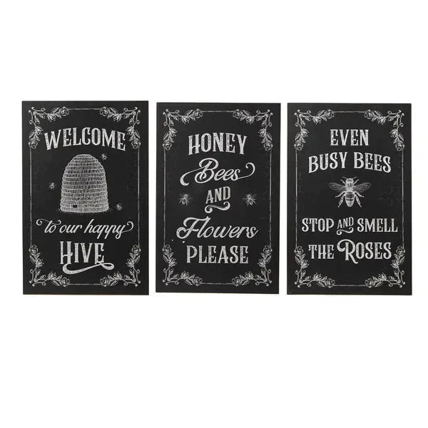 Black & White Bee Wall Decor Decor