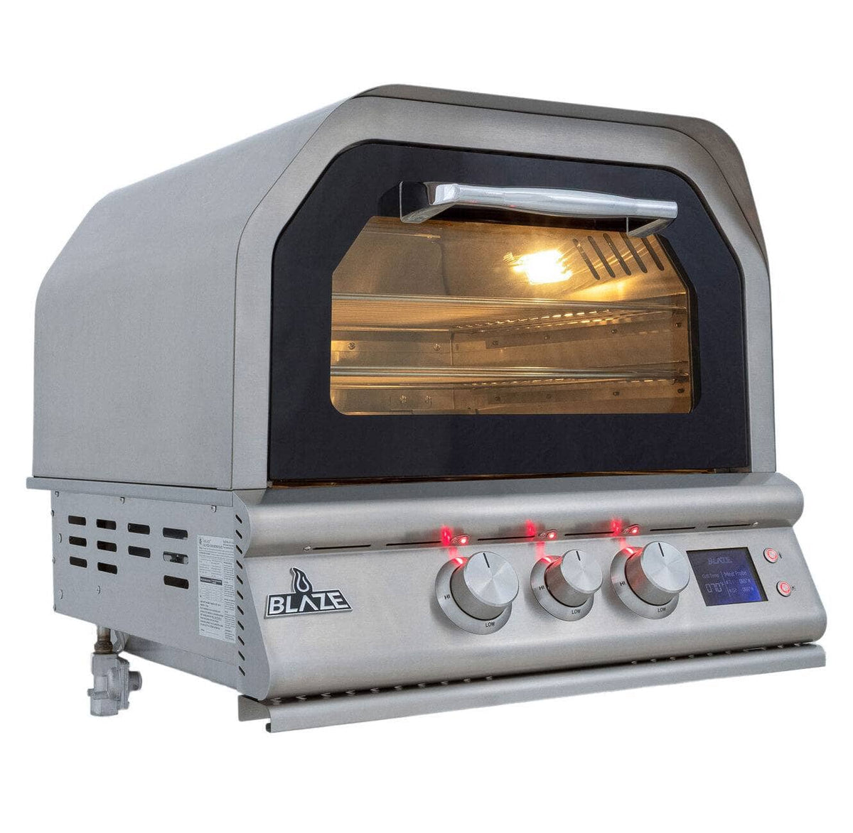 Blaze 26-in Built-In Outdoor Pizza Oven with Bluetooth Probes & Rotisserie, BLZ-LTE3OVN