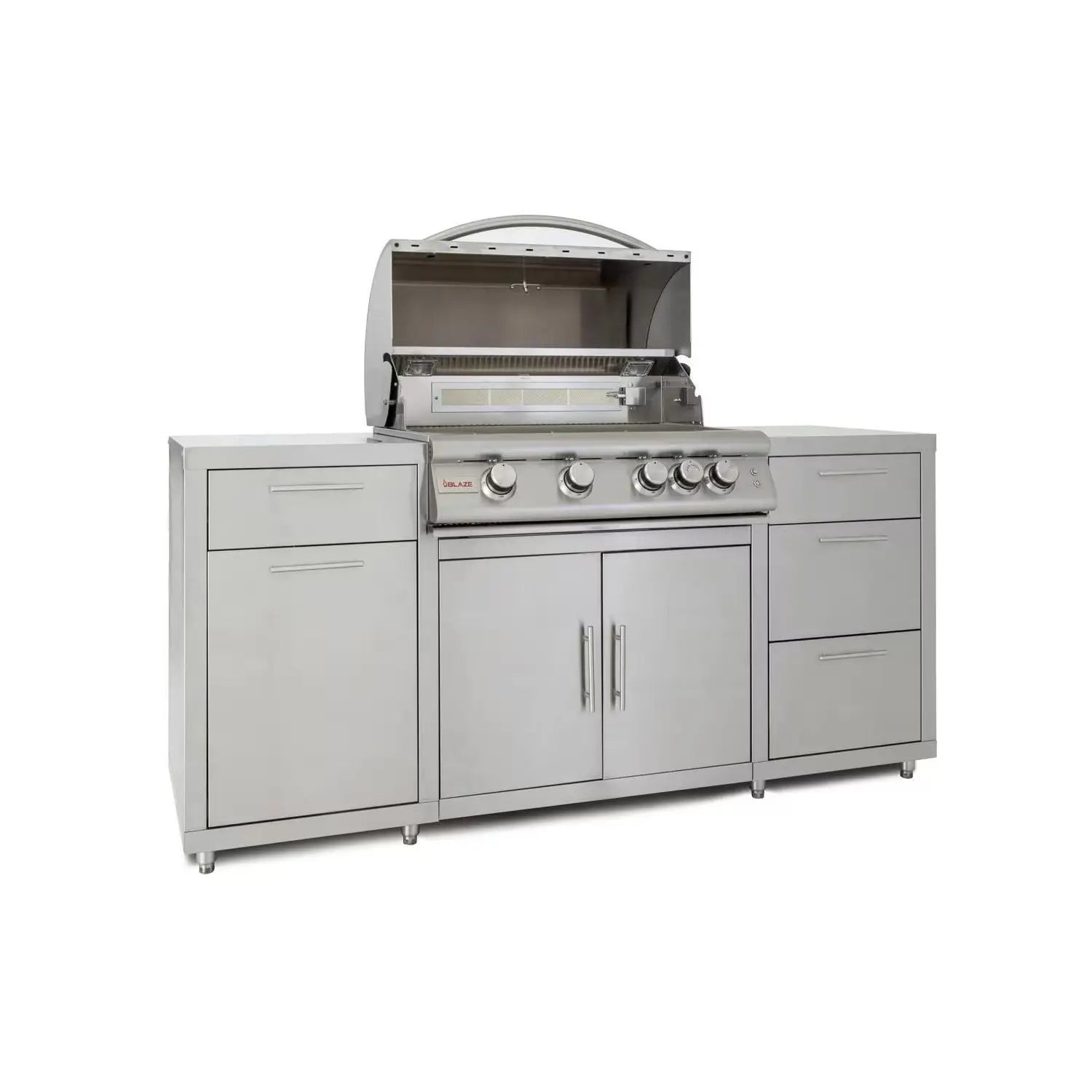 Blaze 6-Foot Stainless Steel BBQ Island with Premium LTE 4-Burner Grill Head