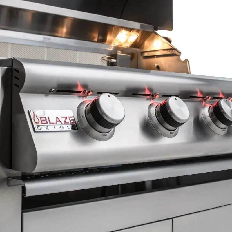 Blaze Grills Premium LTE 40 inch 5-Burner Gas Grill with Rear Burner and Built-In Lights Outdoor Grills