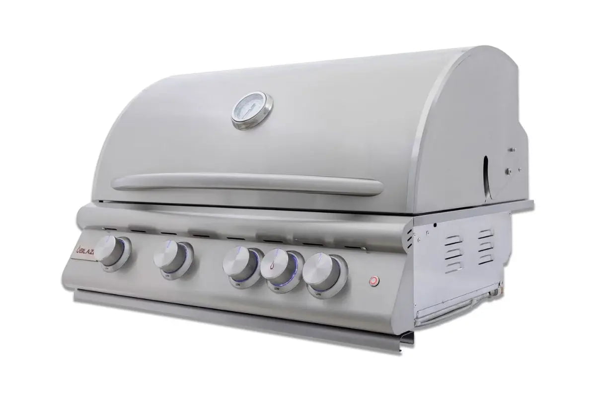 Blaze Premium 4-Burner LTE+ Marine Grade 32 inch Built-In Gas Grill with Rear Infrared Burner, BLZ-4LTE3MG