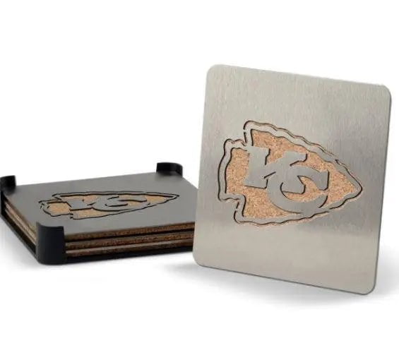 Boasters - Laser Cut Team Branded Coasters Coasters Kansas City Chiefs 12026346