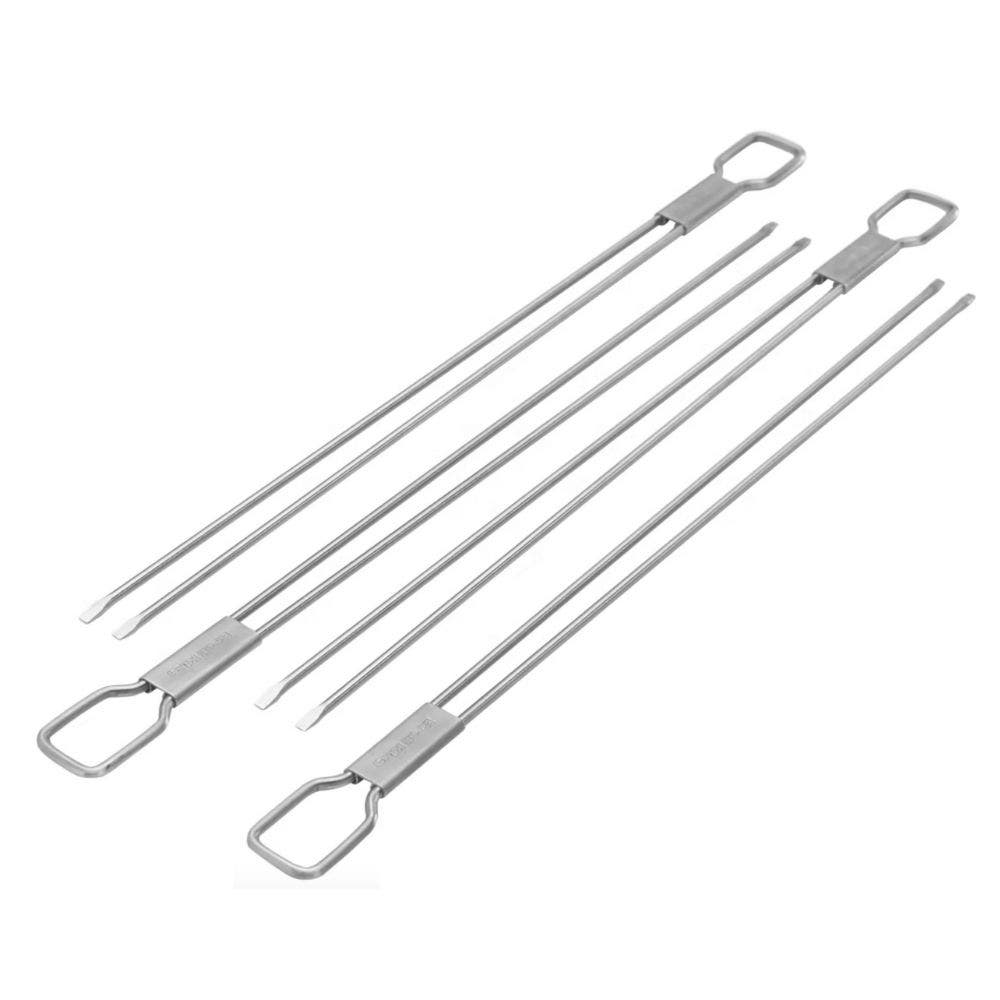 Broil King Stainless Steel Dual Prong Skewers, Set of 4 Food Sticks & Skewers 12039382