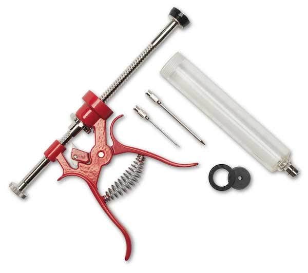 Gourmet Pistol Grip Meat Injector Syringe 50cc Metal Handle