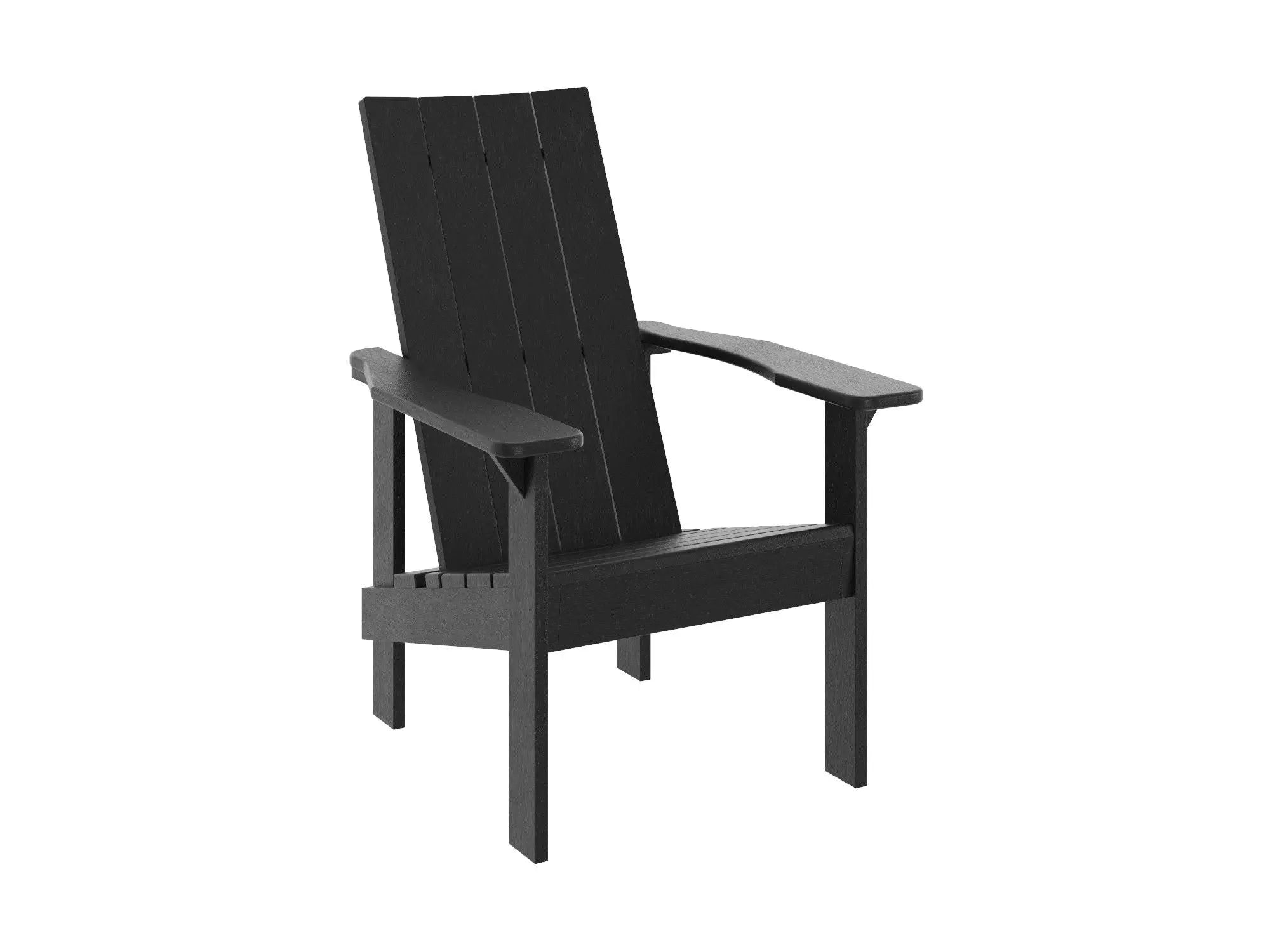 C.R. Plastic Products Modern Adirondack Outdoor Seating Black 12041300
