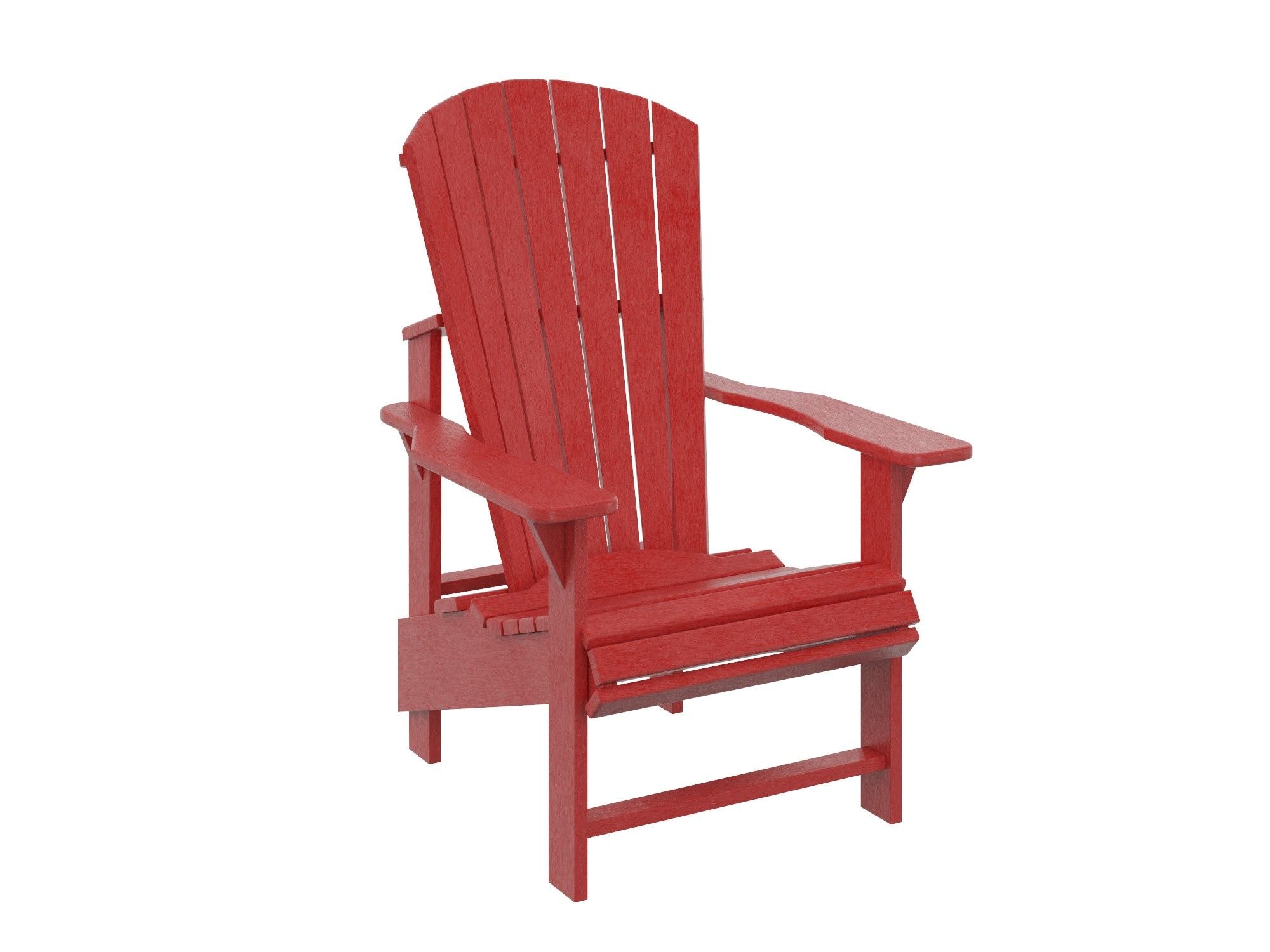 C.R. Plastic Products Upright Adirondack Chair Outdoor Chairs Red 12041193