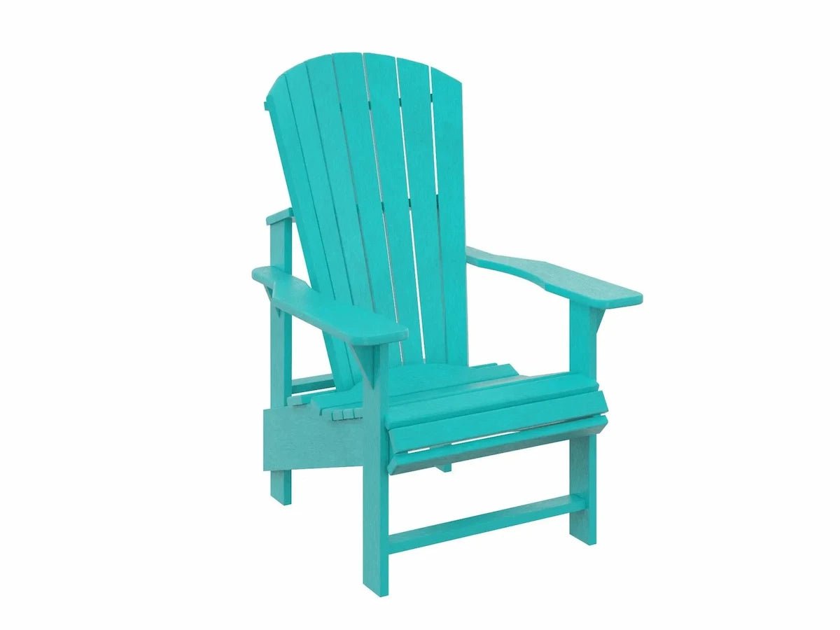 C.R. Plastic Products Upright Adirondack Chair Outdoor Chairs Turquoise 12039264