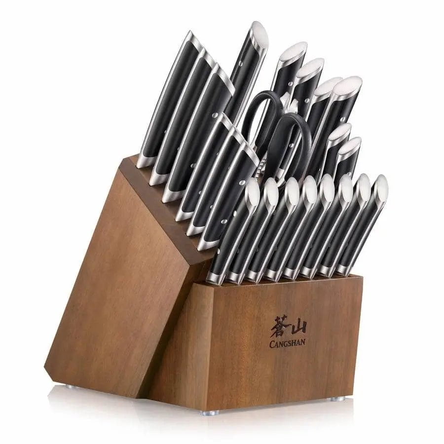 Cangshan Helena Series 23-piece Knife Block Set, Acacia Block Kitchen Knives 12046388