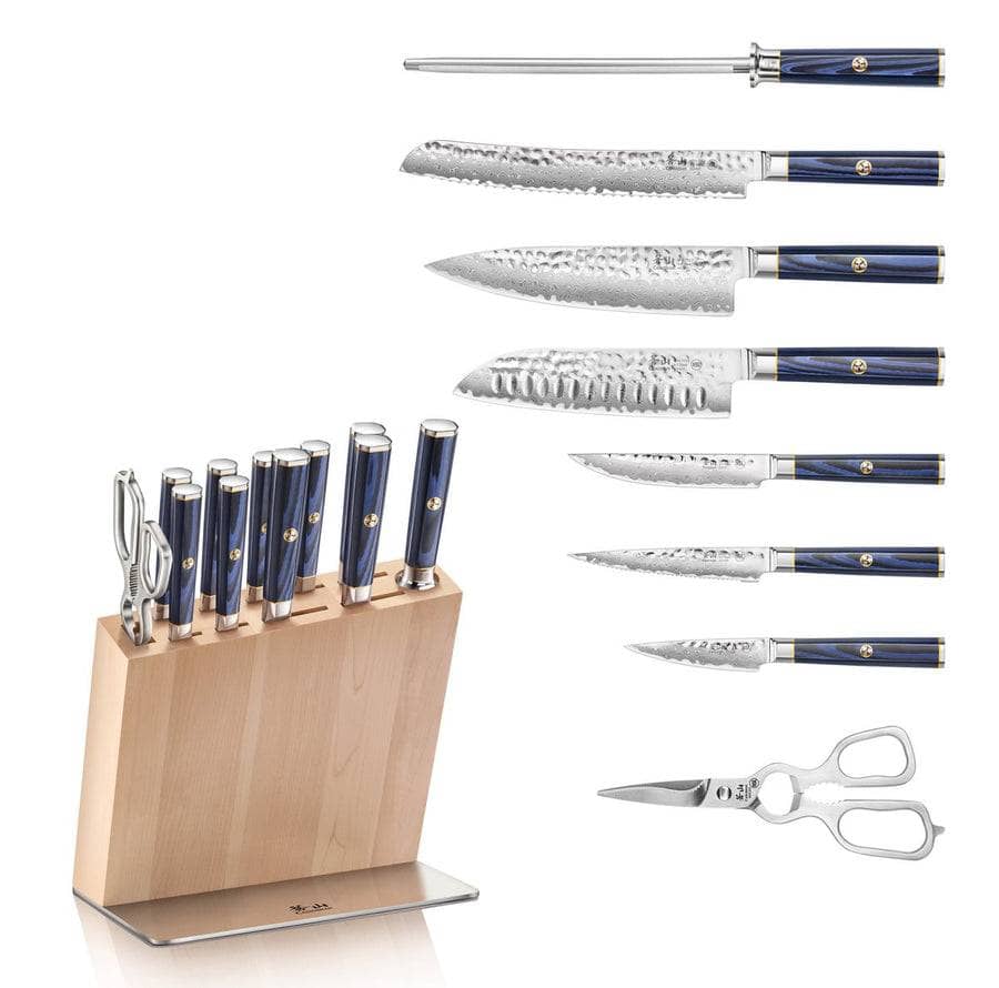 Cangshan Kita 12-piece Knife Block Set With Natural Wood Block Kitchen Knives 12043571