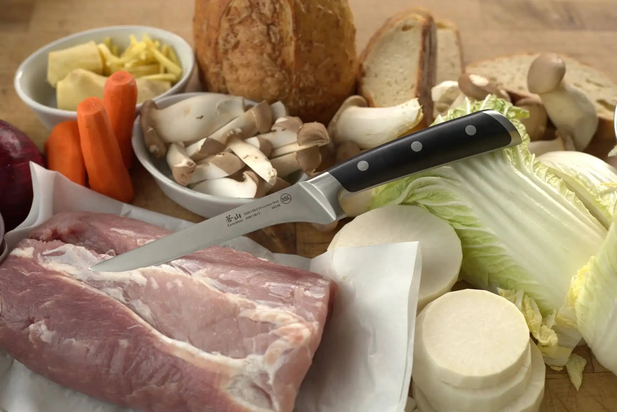 Cangshan S Series Black 7-piece BBQ Knife Set, Unboxed 12047817