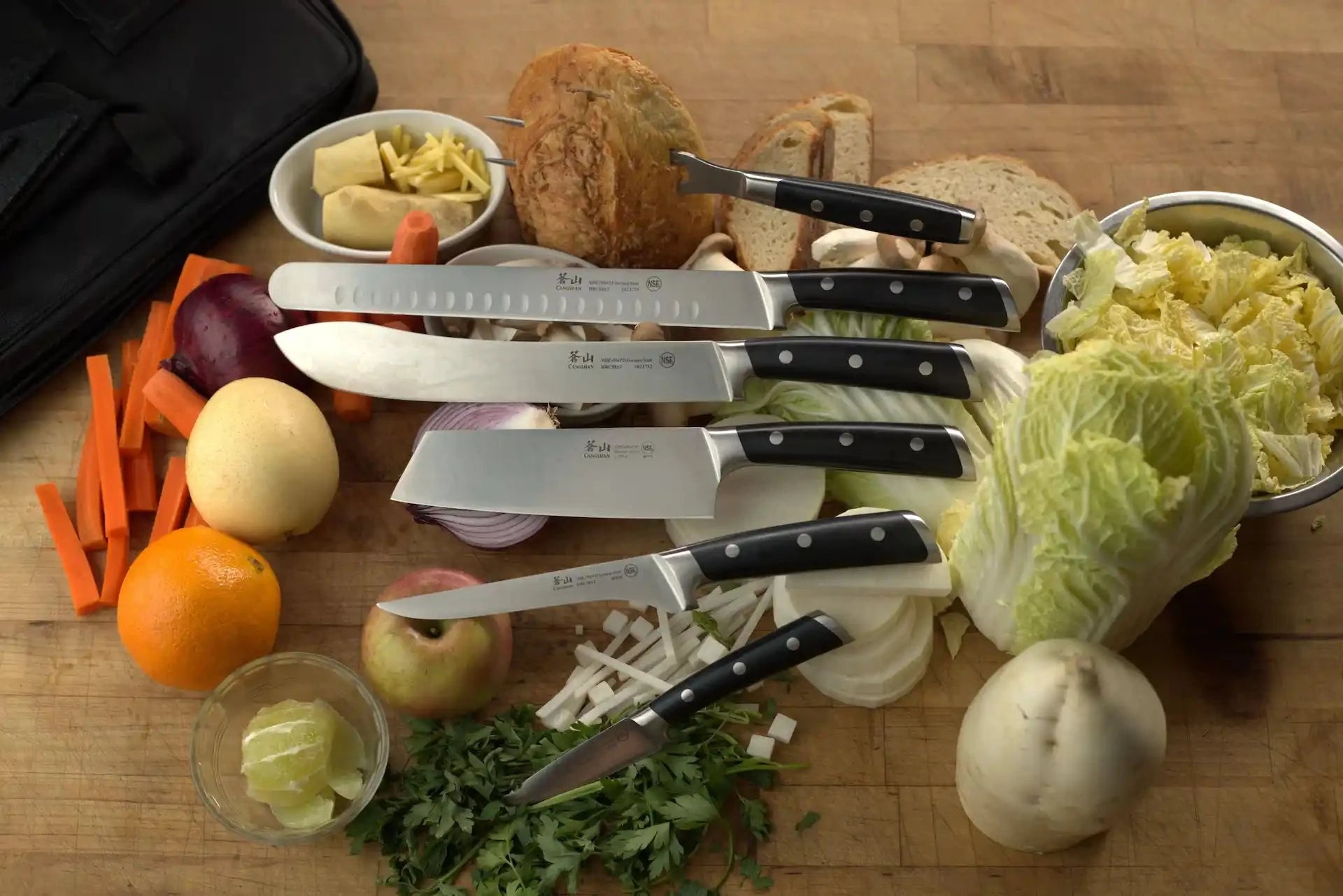 Cangshan S Series Black 7-piece BBQ Knife Set, Unboxed 12047817