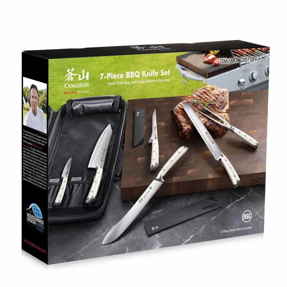 Cangshan 61901 – Set Di 3 Coltelli Da Cucina ForgiaTi In Acciaio Sandvik Con Manico In Legno Africano - 4