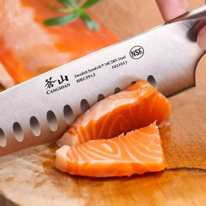Cangshan TC Series 7in Santoku Knife with Sheath Kitchen Knives 12041520