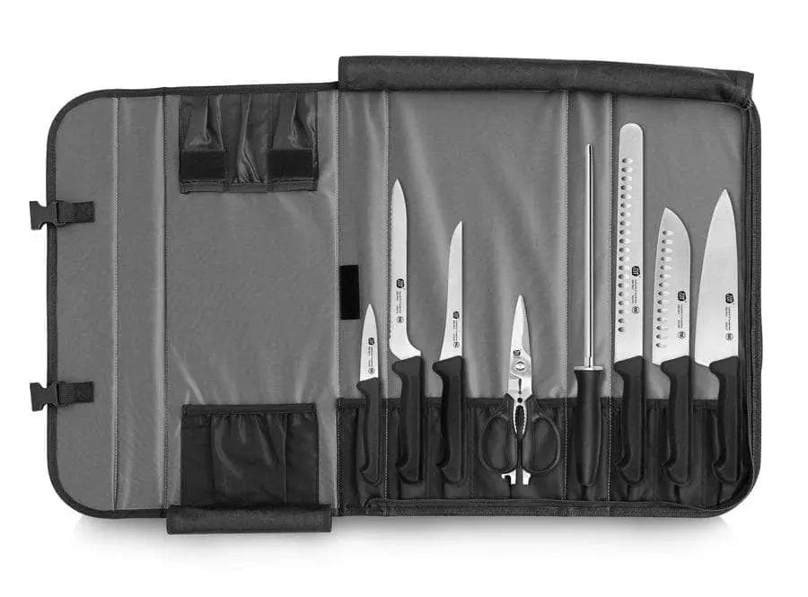 Cangshan, Top Cut P2 Series, 9 Pc Knife Bag Set, Swedish 12C27 Steel Kitchen Knives 12047152