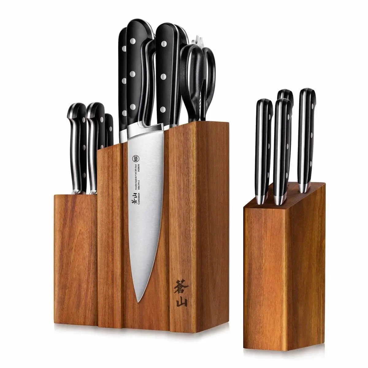 Cangshan, TV2 Series, 14-Piece Magnetic Knife Block Set Knife Blocks & Holders 12047763