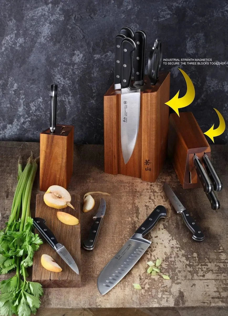 Cangshan, TV2 Series, 14-Piece Magnetic Knife Block Set Knife Blocks & Holders 12047763