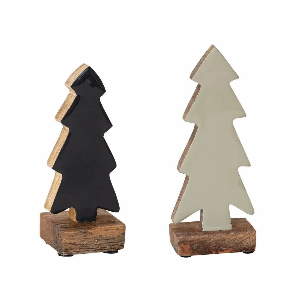 Carved Enameled Mango Wood Trees Seasonal & Holiday Decor