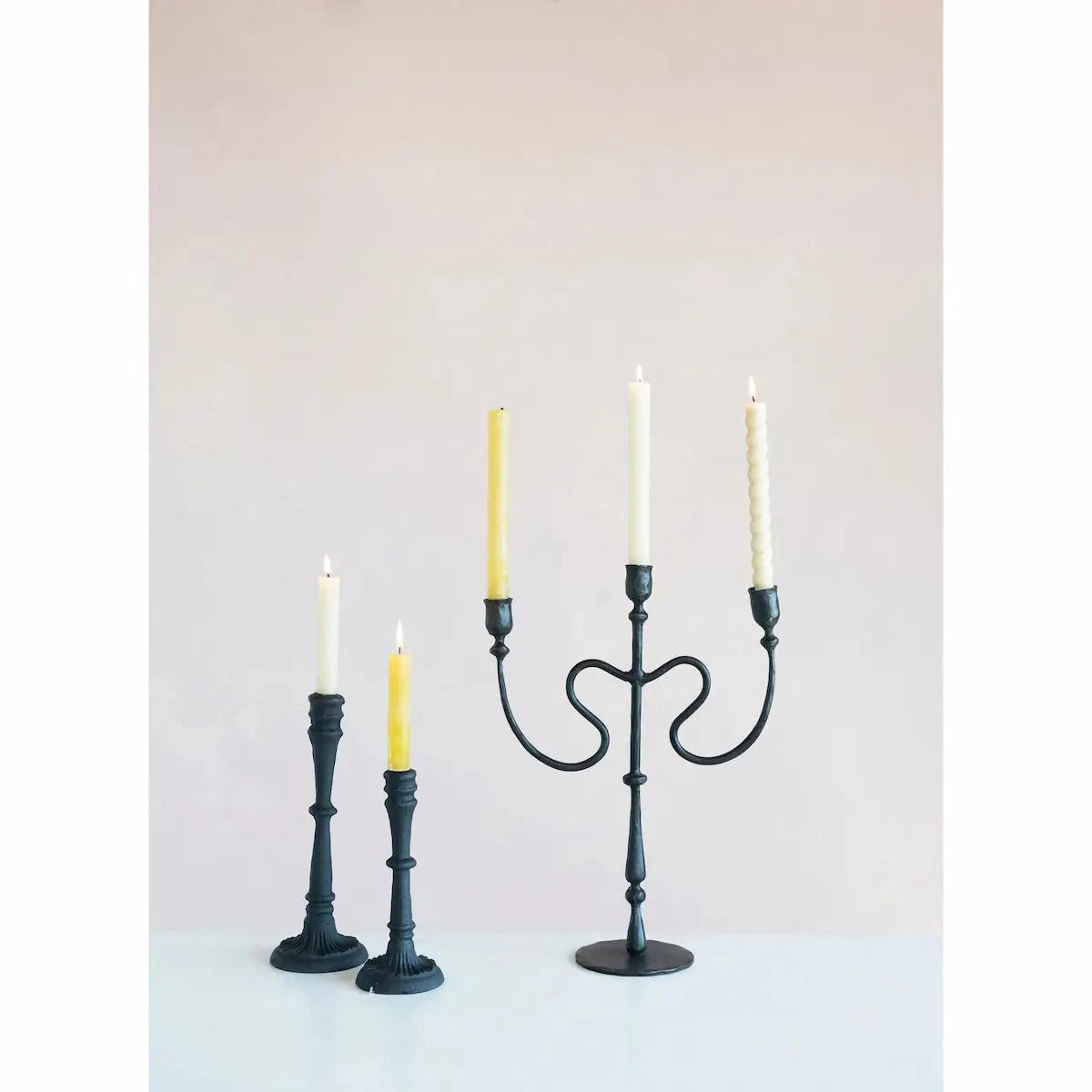 Cast Iron Black Taper Candle Holder Large Candle Holders 12039645