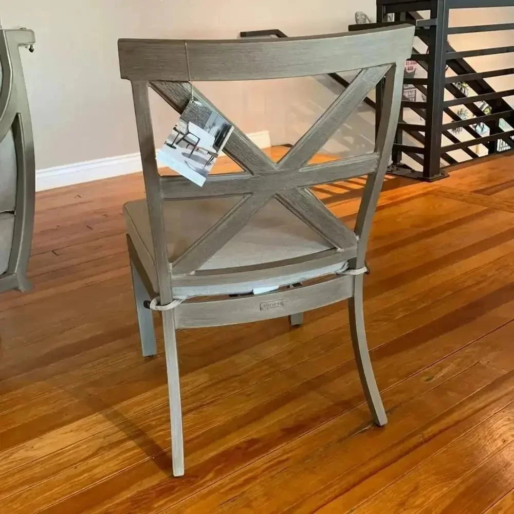 Castelle Biltmore Antler Hill Formal Armless Dining Chair in Weathered Wood Finish with Idol Ash Cushions | FLOOR MODEL 12034193