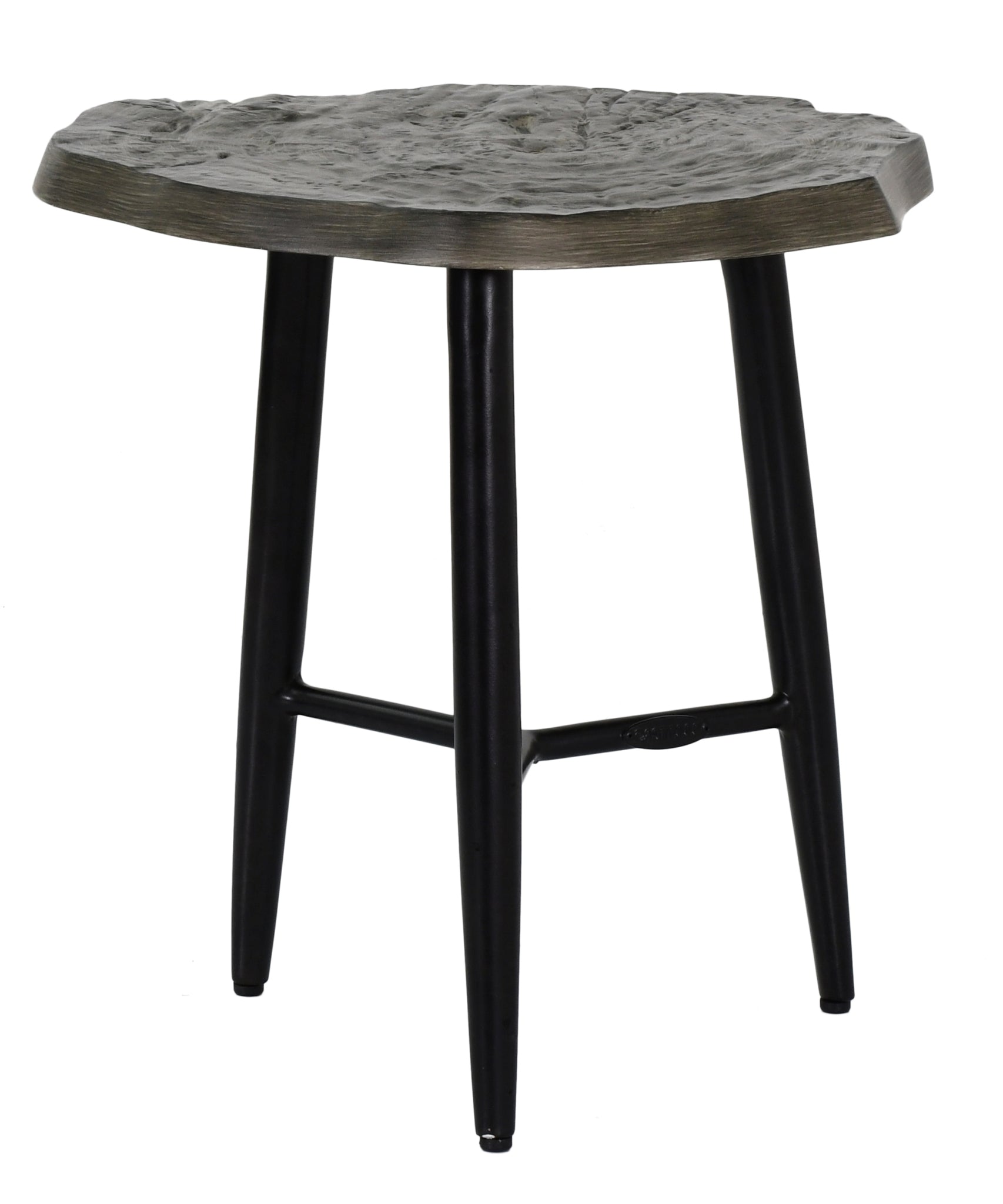 Castelle Nature's Wood 20" Side Table with Weathered Wood with Walnut Top and Antique Dark Rum Finish 12038585