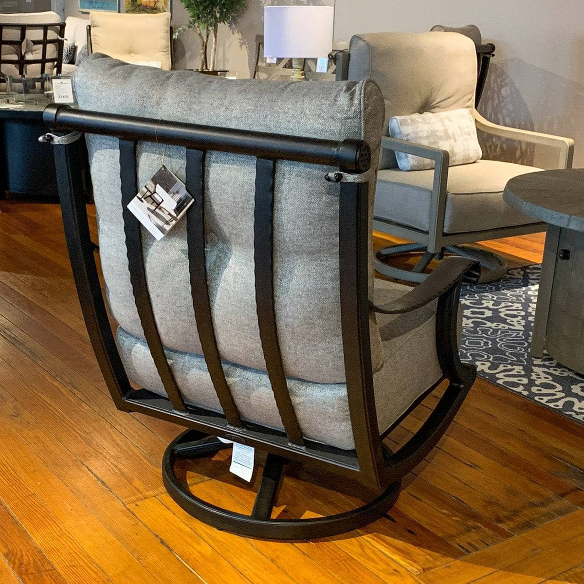 Castelle Telluride High Back Cushioned Lounge Swivel Rocker with One A