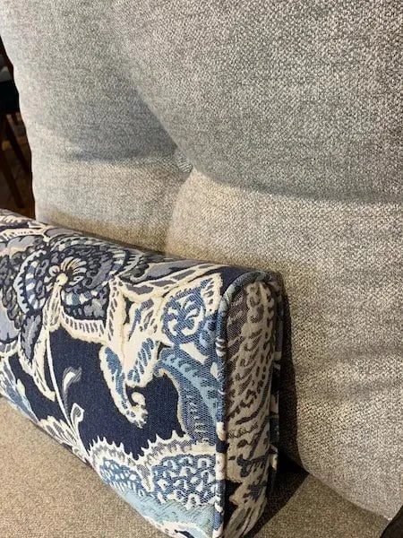 Castelle Telluride High Back Cushioned Lounge Swivel Rocker with One Accent Pillow in Antique Dark Rum Finish with Chartres Smoke Cushions Outdoor Chairs 12034211