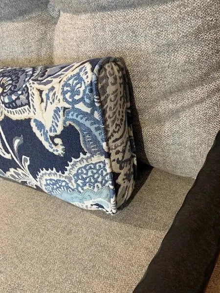 Castelle Telluride High Back Cushioned Lounge Swivel Rocker with One Accent Pillow in Antique Dark Rum Finish with Chartres Smoke Cushions Outdoor Chairs 12034211