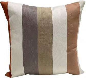 Casual Cushion 20 inch Throw Pillow Chroma Stripe II Rust Throw Pillows 12041125