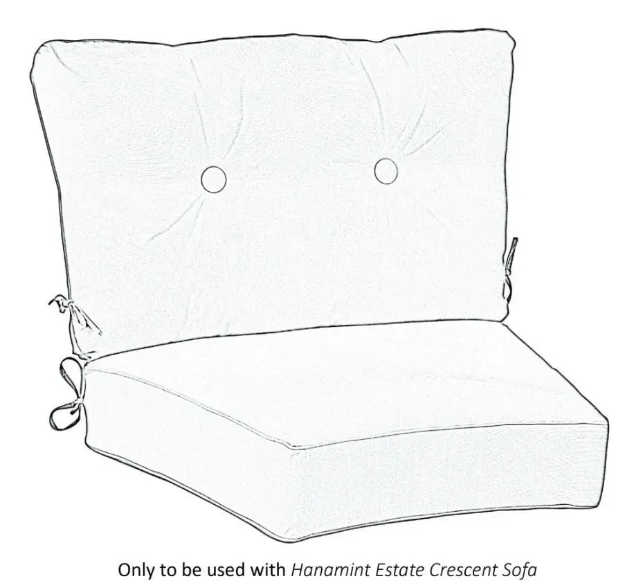 Casual Cushion Estate Series Deep Seating Curved Cushion in Canvas Cocoa Chair & Sofa Cushions 12025725