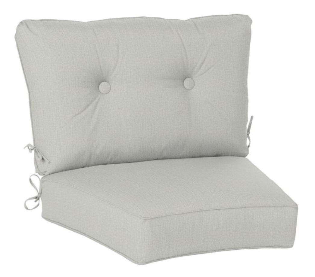 Casual Cushion Estate Series Deep Seating Curved Cushion in Canvas Granite Chair & Sofa Cushions 12028130