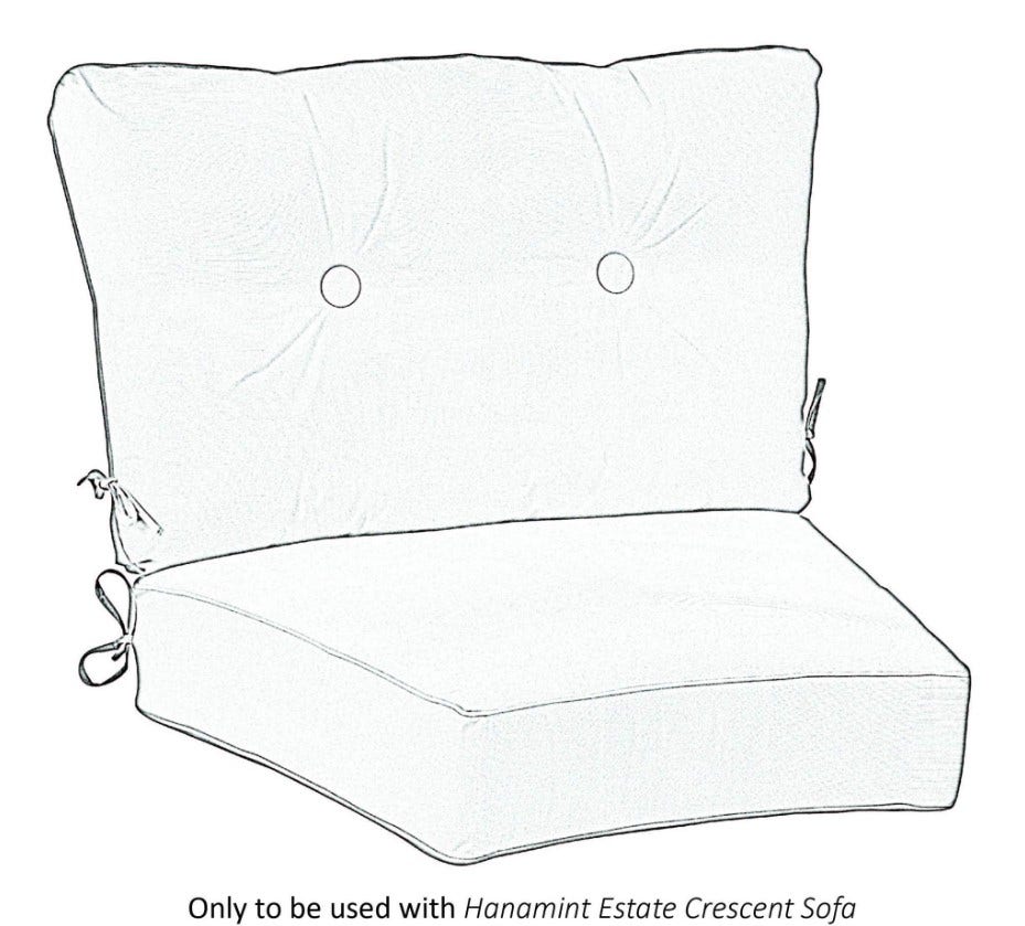 Casual Cushion Estate Series Deep Seating Curved Cushion in Canvas Granite Chair & Sofa Cushions 12028130