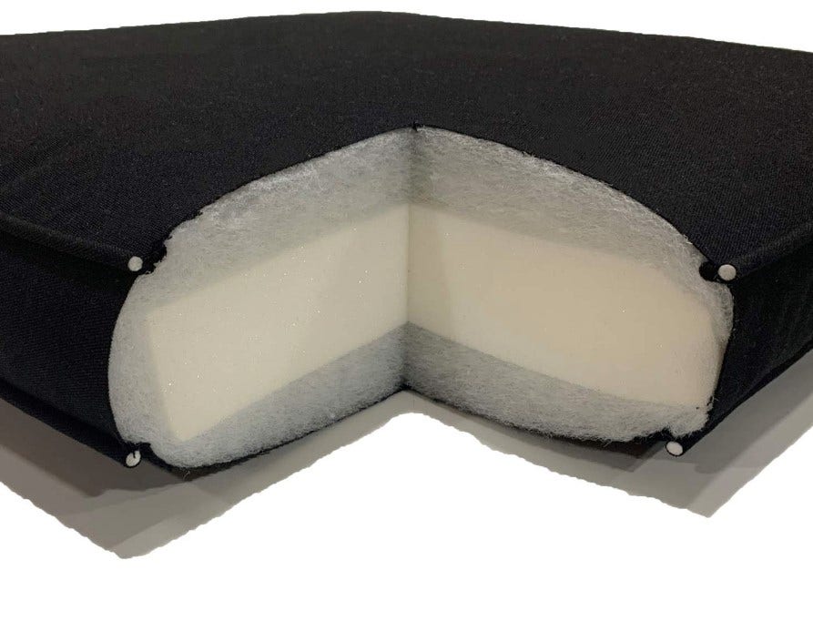 Casual Cushion Estate Series Deep Seating Curved Cushion in Canvas Granite Chair & Sofa Cushions 12028130