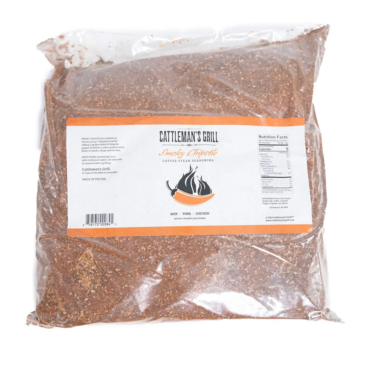 Cattleman's Grill Smoky Chipotle Coffee Steak Rub Seasonings & Spices 5 lbs. 12023461
