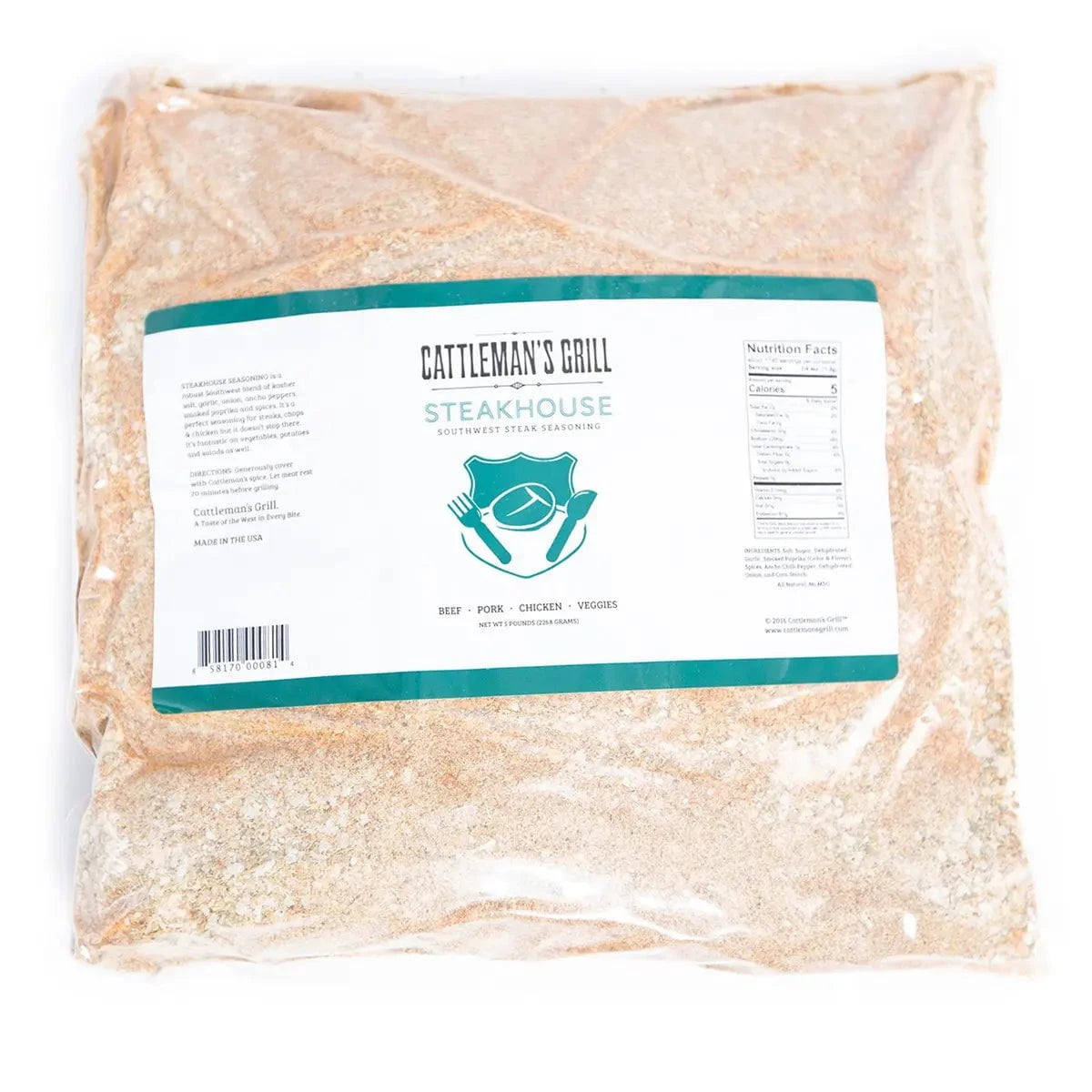 Cattleman's Grill Steakhouse Seasoning Seasonings & Spices 5 lbs. / 1 12023458