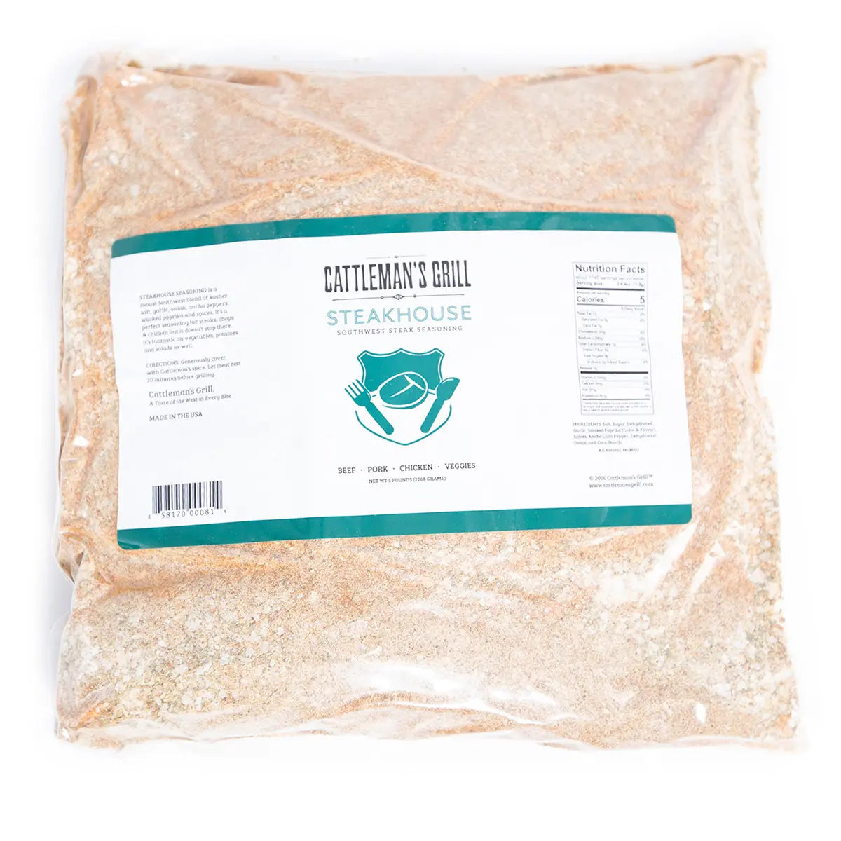 Cattleman's Grill Steakhouse Seasoning Seasonings & Spices 5 lbs. 12023458