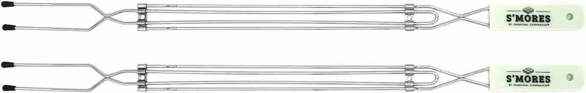 Charcoal Companion S'Mores Extendable Forks, Set of 2 Outdoor Grill Accessories 12042976