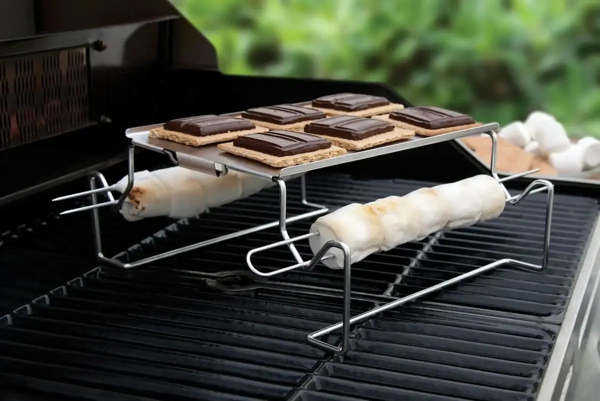Spiedini per barbecue a doppio ago in acciaio inossidabile, 10 pezzi Spiedini per barbecue a doppio ago in acciaio inossidabile, 10 pezzi