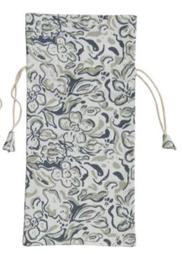 Cornflower Sage Cotton Wine Bags