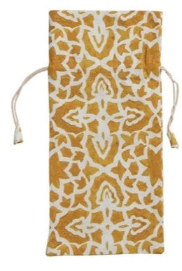 Cornflower Sage Cotton Wine Bags