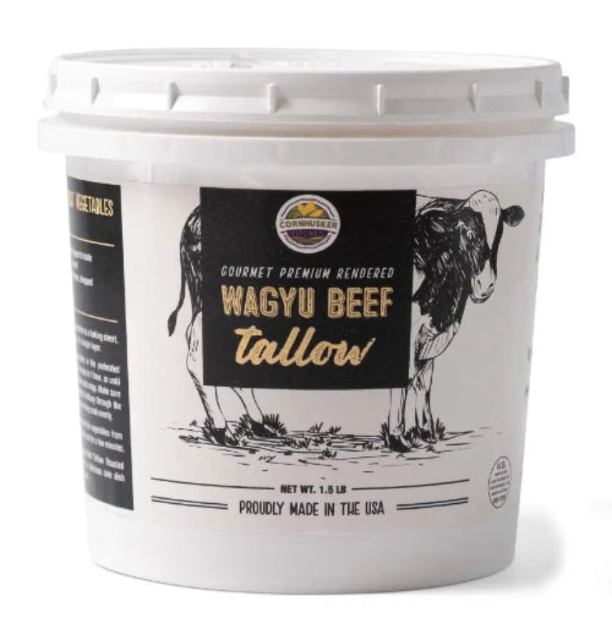 Cornhusker Kitchen Premium Rendered Wagyu Beef Tallow Tub, 1.5lb Cooking Oils 12044983
