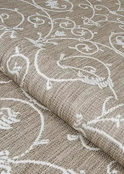 Couristan 5x7 Recife Veranda in Champagne & Taupe Outdoor Rug 12025805