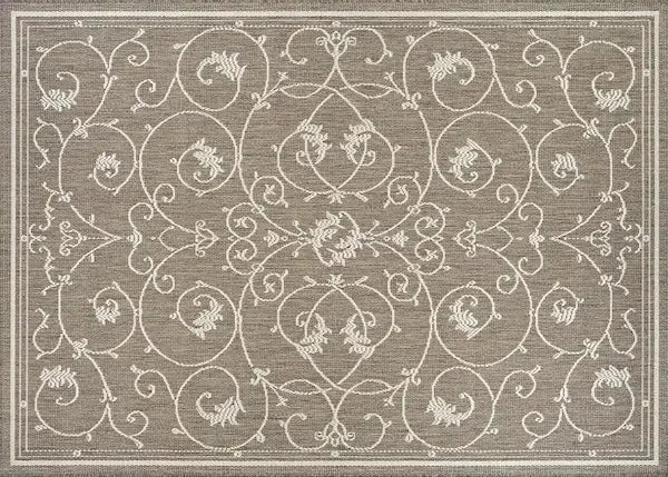 Couristan 5x7 Recife Veranda in Champagne & Taupe Outdoor Rug 12025805